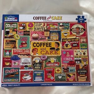 White Mountain Coffee and Cake Puzzle - Multicolor Delight